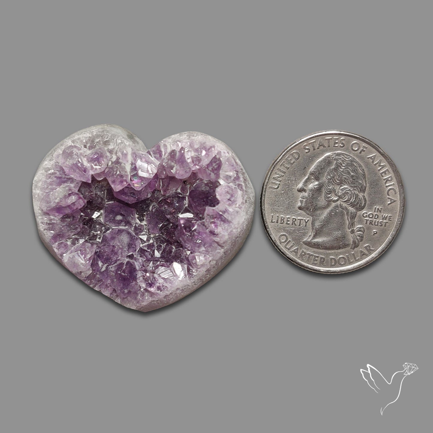 Large Amethyst Druzy Heart Specimen