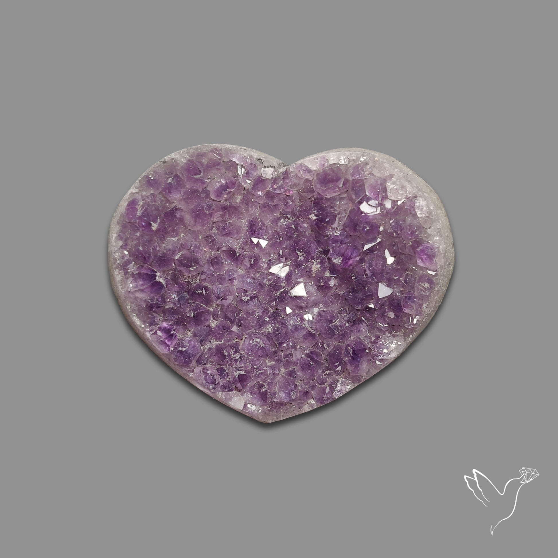 Buy Large Amethyst Druzy Heart Specimen N46412 Online at GemstonesForSale