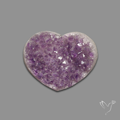 Buy Large Amethyst Druzy Heart Specimen N46412 Online at GemstonesForSale