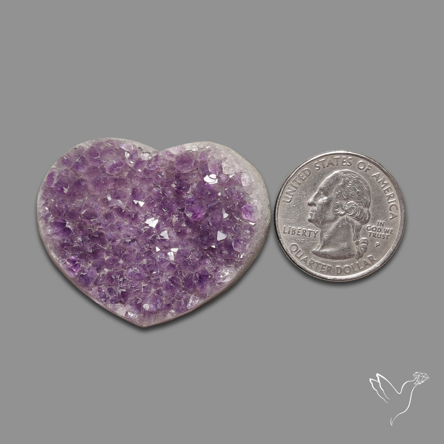 Large Amethyst Druzy Heart Specimen