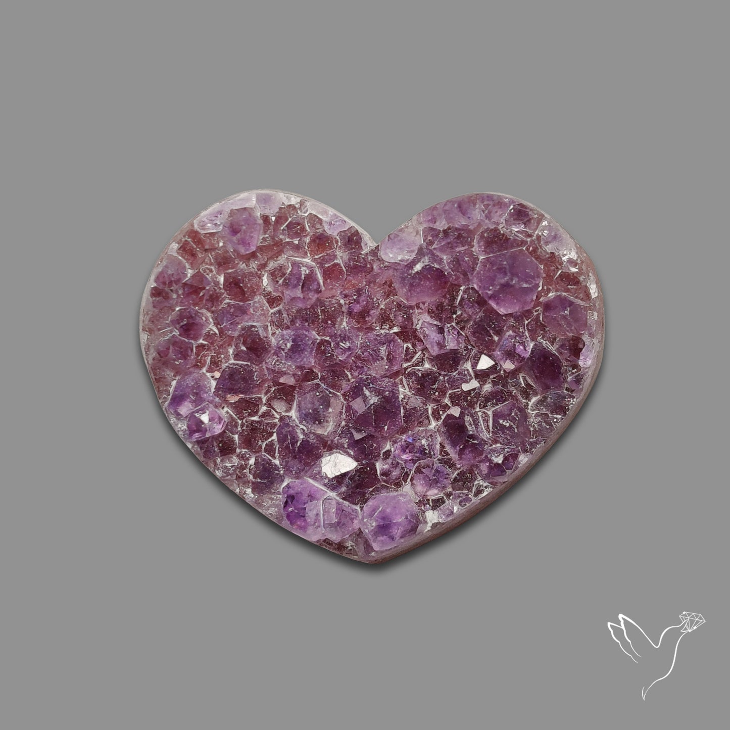 Buy Large Amethyst Druzy Heart Specimen N46413 Online at GemstonesForSale
