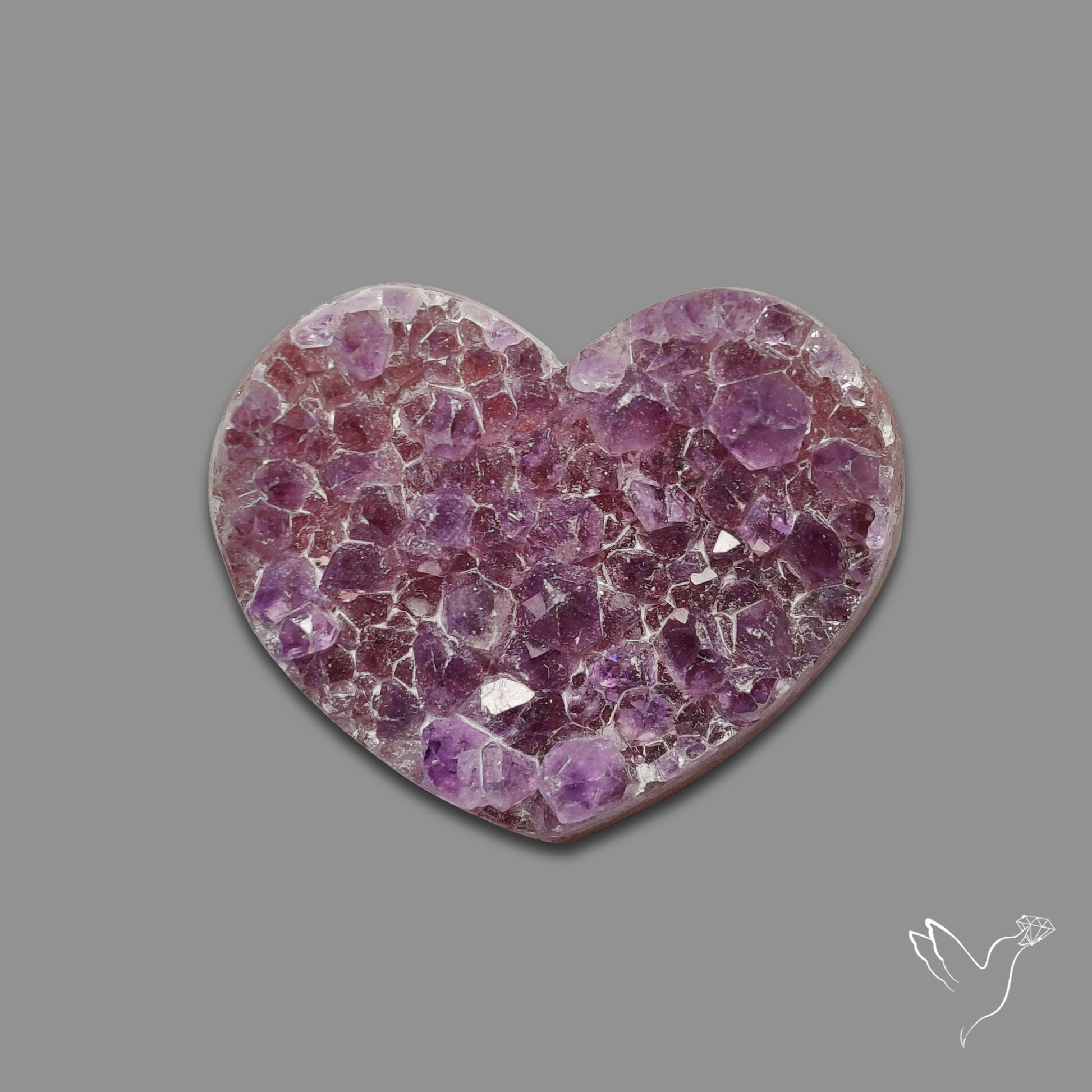 Buy Large Amethyst Druzy Heart Specimen N46413 Online at GemstonesForSale