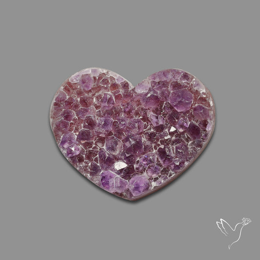 Buy Large Amethyst Druzy Heart Specimen N46413 Online at GemstonesForSale