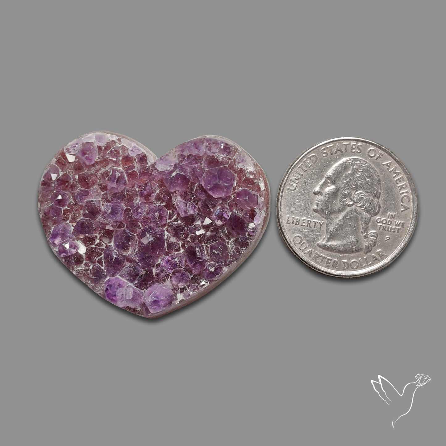 Large Amethyst Druzy Heart Specimen