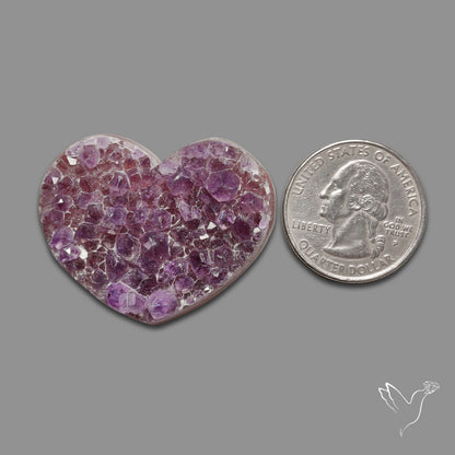 Large Amethyst Druzy Heart Specimen