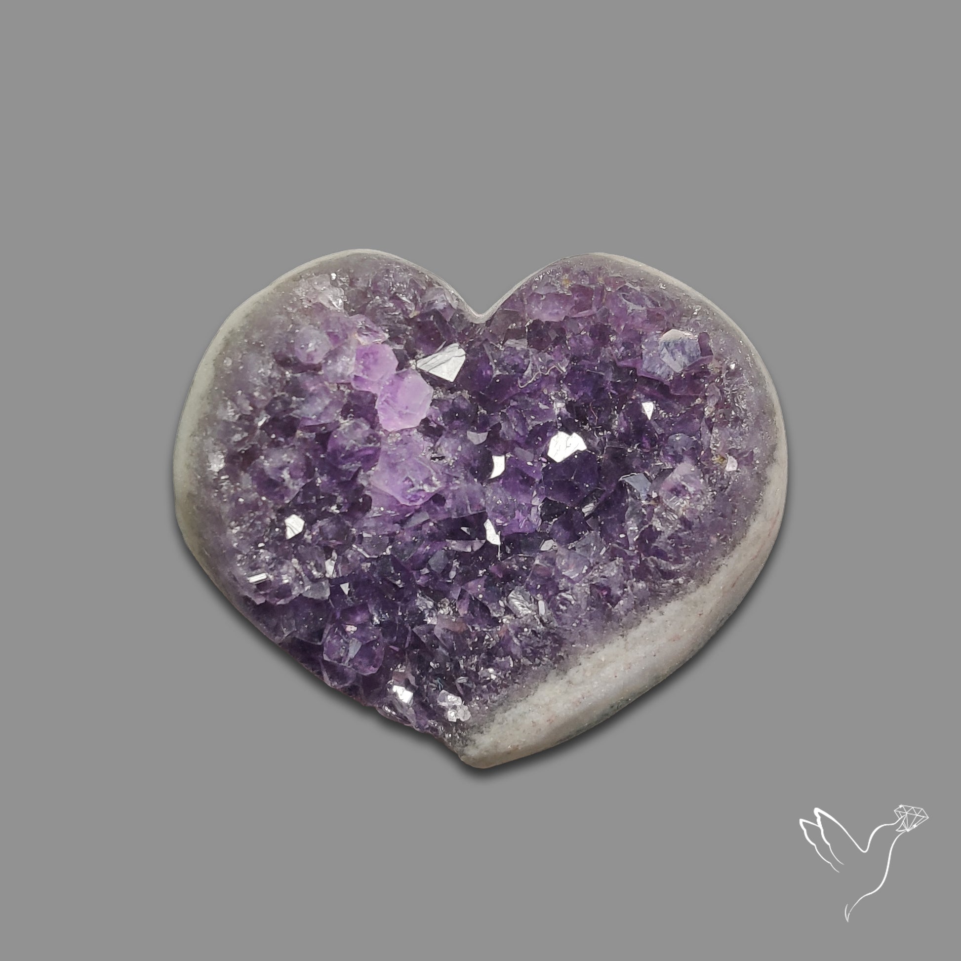 Buy Large Amethyst Druzy Heart Specimen N46414 Online at GemstonesForSale