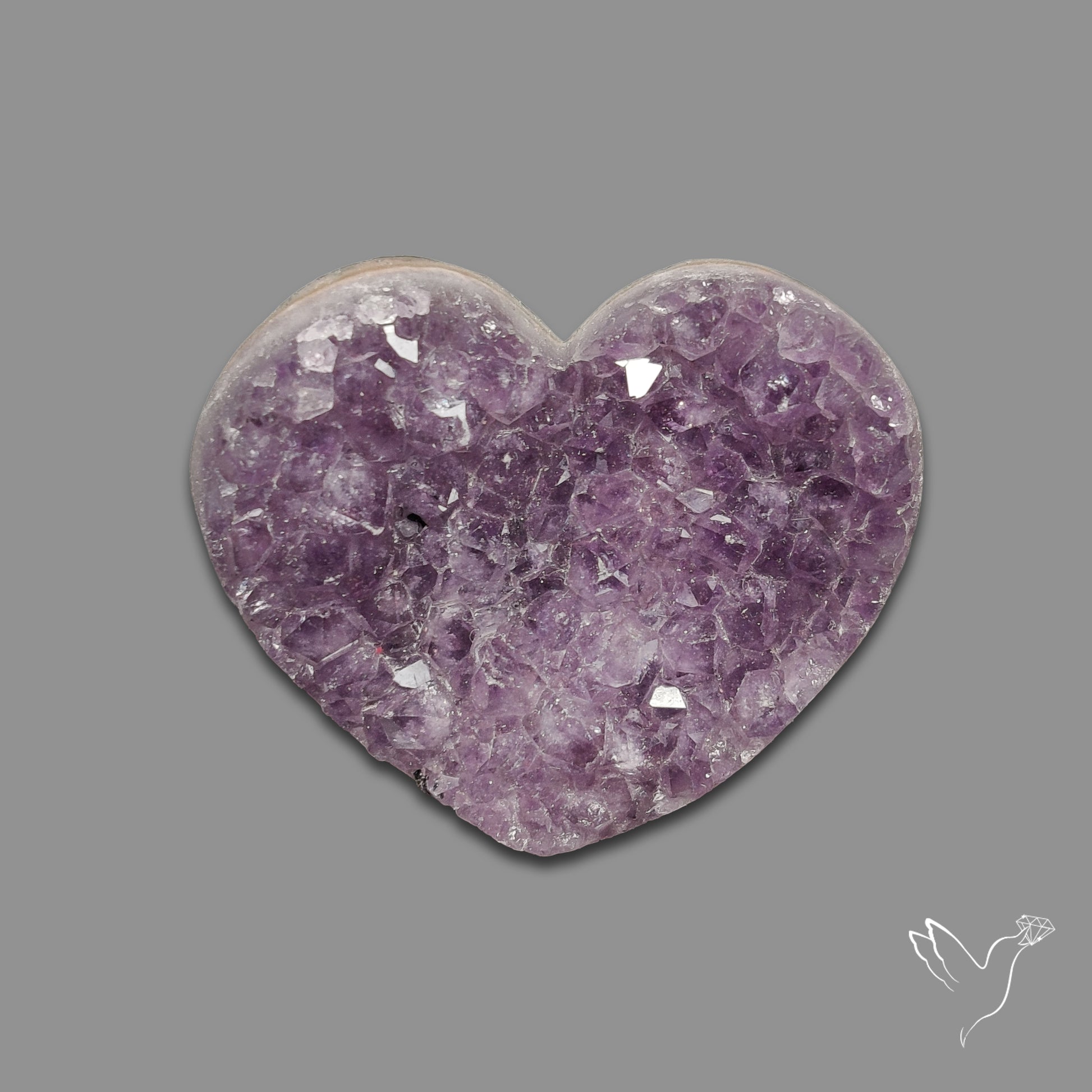 Buy Large Amethyst Druzy Heart Specimen N46415 Online at GemstonesForSale