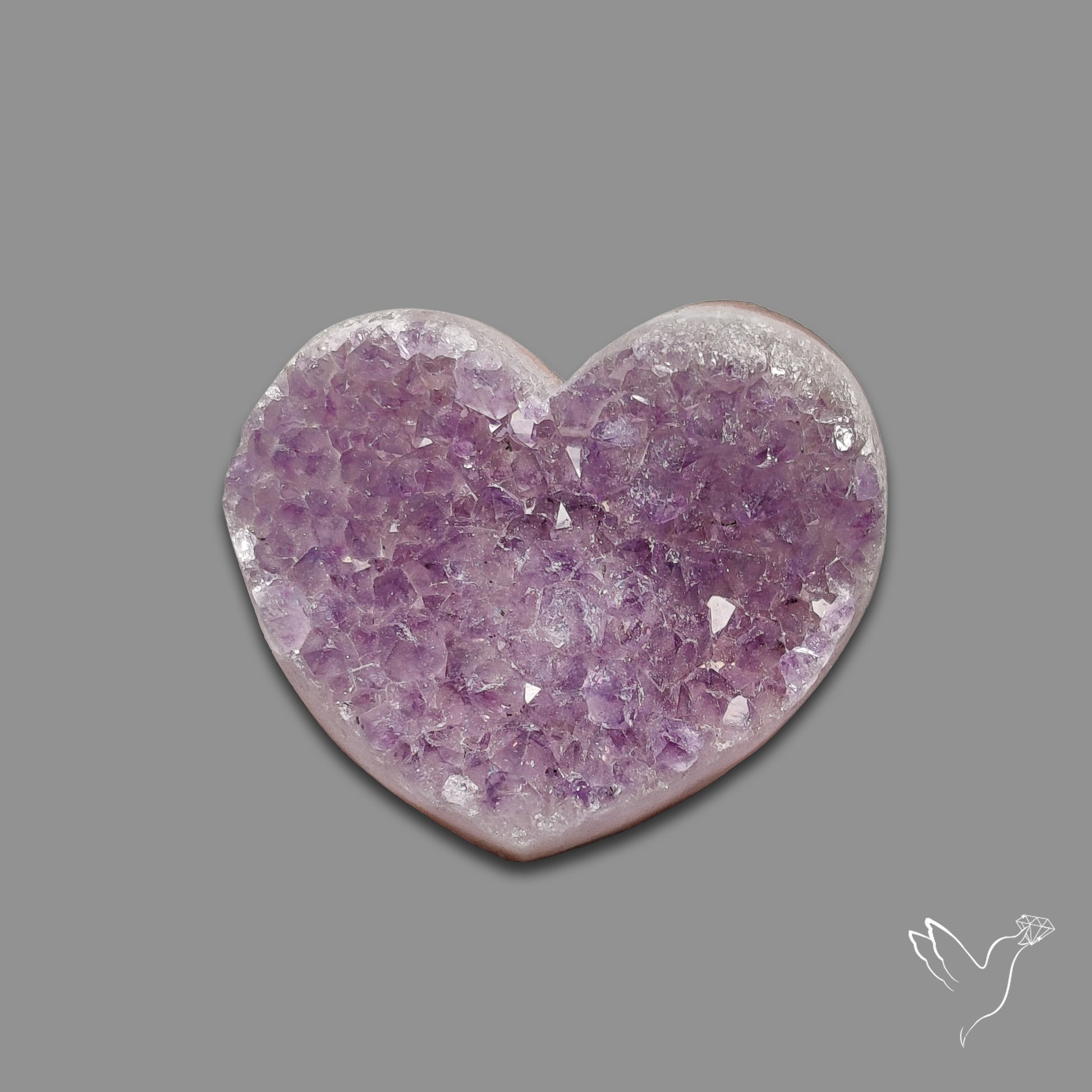 Buy Large Amethyst Druzy Heart Specimen N46416 Online at GemstonesForSale