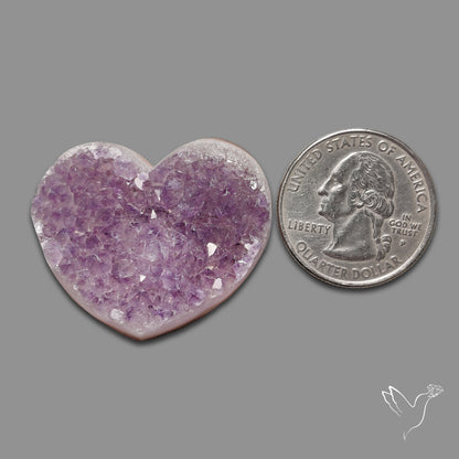 Large Amethyst Druzy Heart Specimen