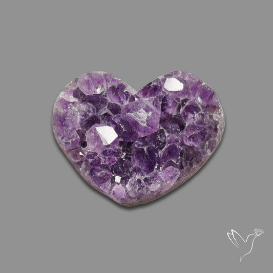 Buy Large Amethyst Druzy Heart Specimen N46417 Online at GemstonesForSale
