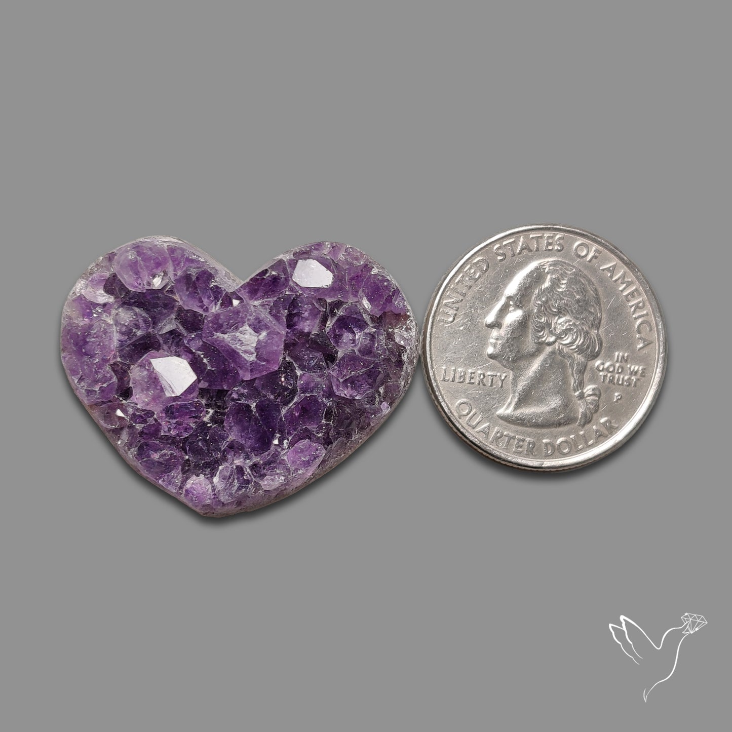 Large Amethyst Druzy Heart Specimen