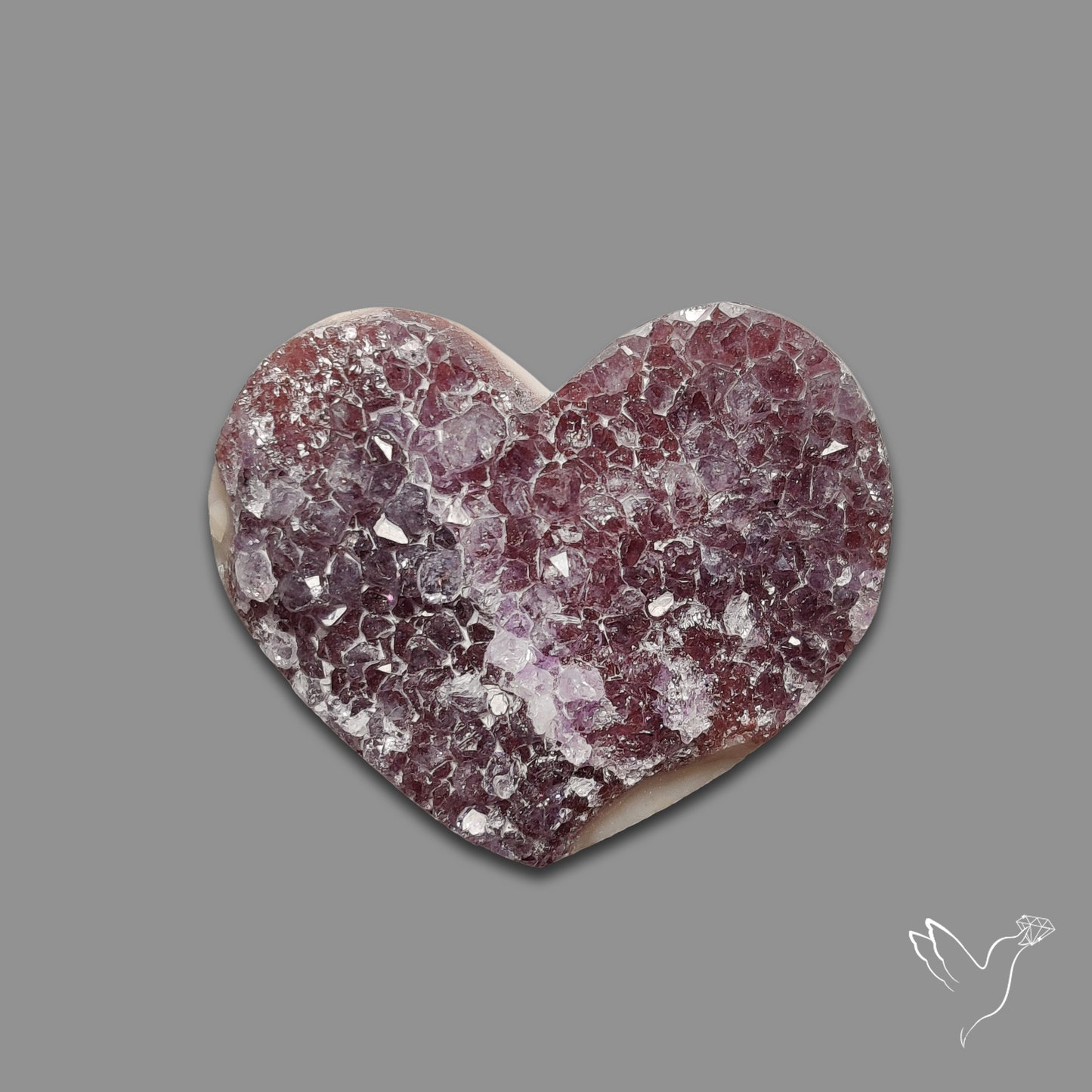 Buy Large Amethyst Druzy Heart Specimen N46419 Online at GemstonesForSale