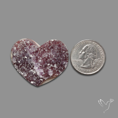Large Amethyst Druzy Heart Specimen