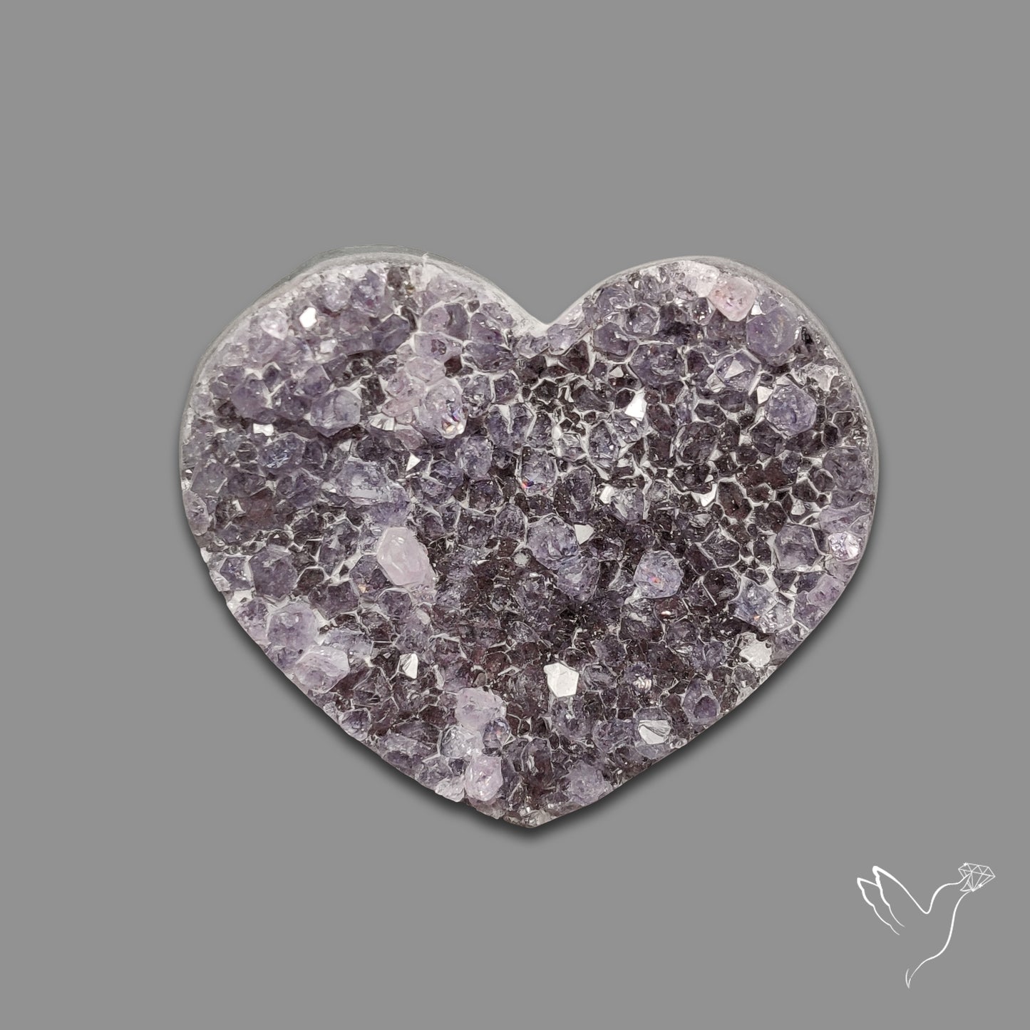 Buy Large Amethyst Druzy Heart Specimen N46420 Online at GemstonesForSale