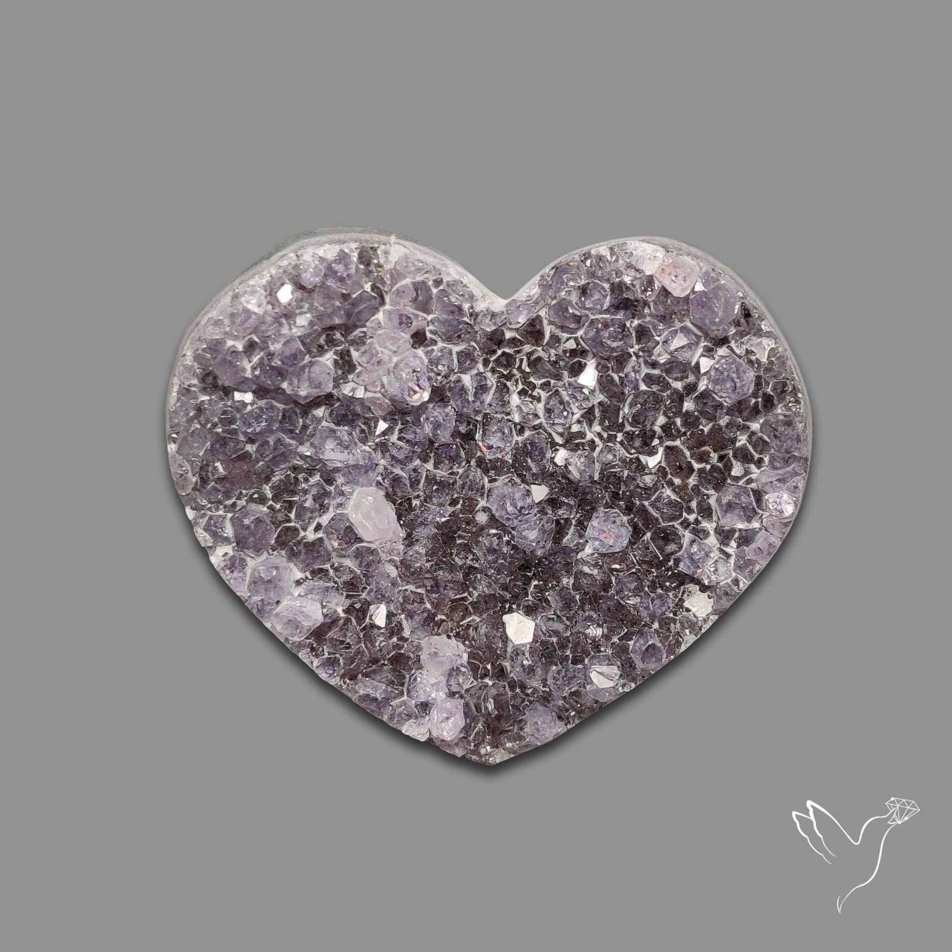 Buy Large Amethyst Druzy Heart Specimen N46420 Online at GemstonesForSale