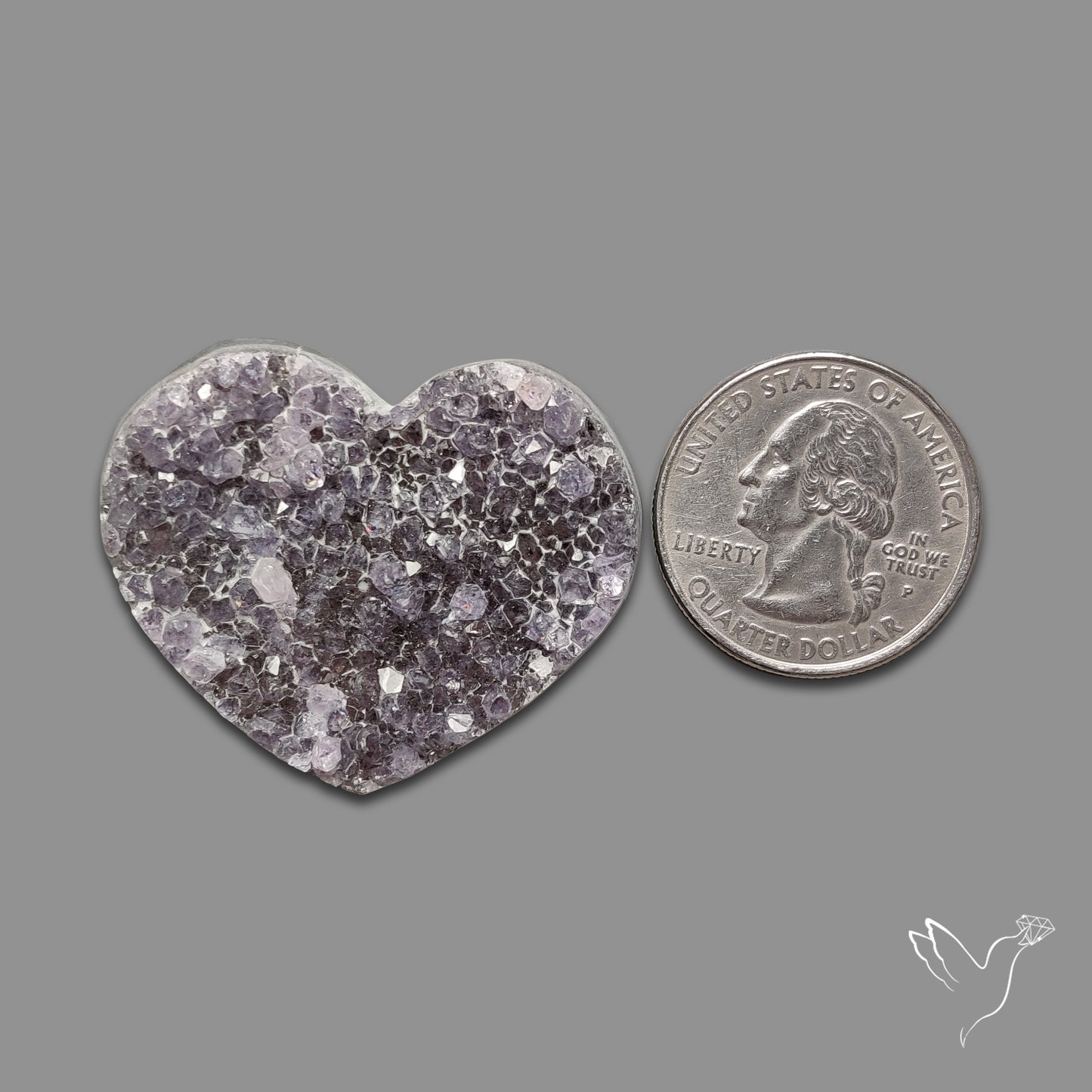 Large Amethyst Druzy Heart Specimen