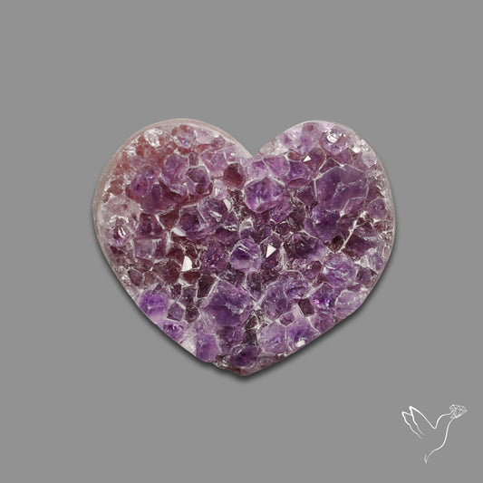 Buy Large Amethyst Druzy Heart Specimen N46423 Online at GemstonesForSale