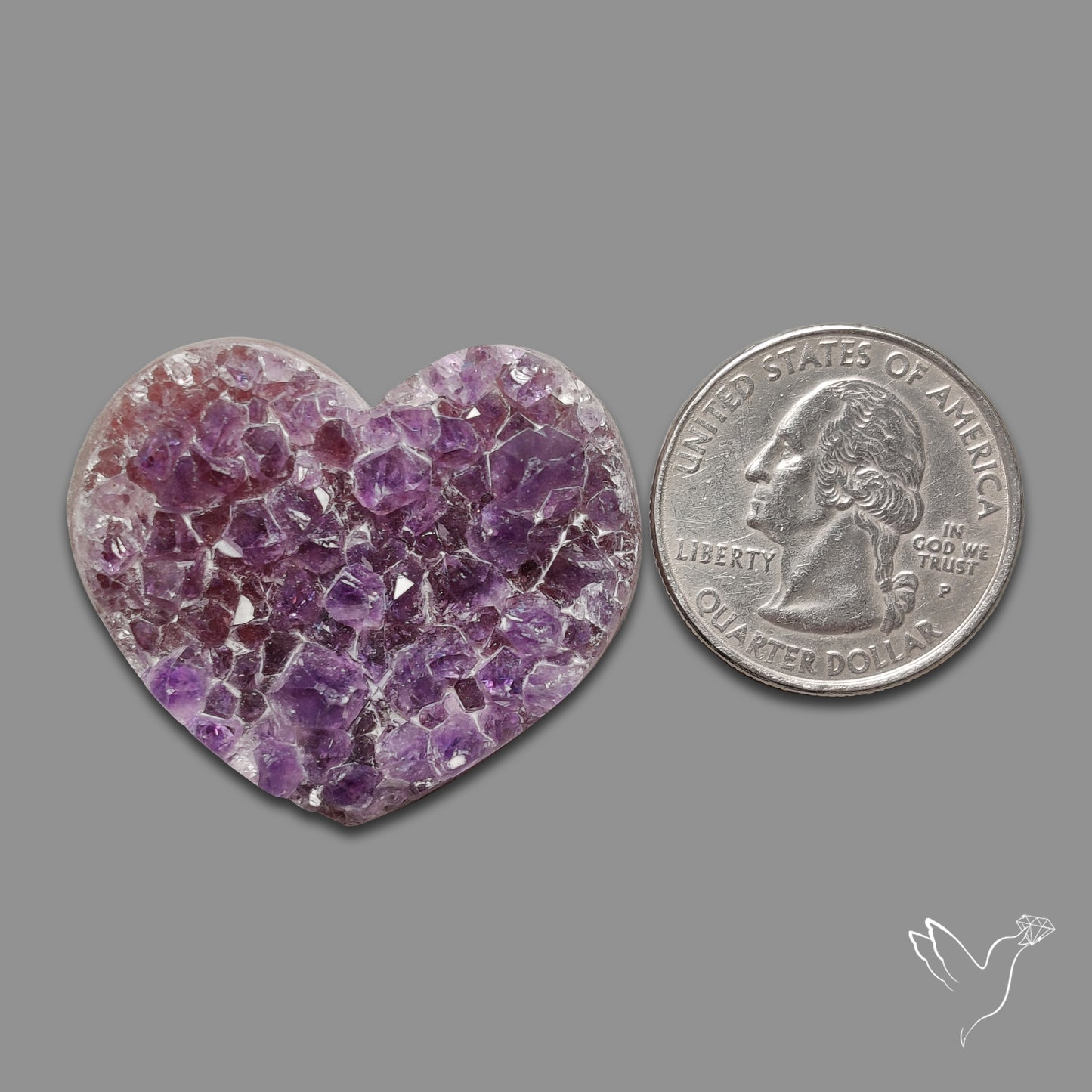 Large Amethyst Druzy Heart Specimen