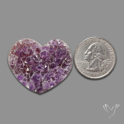 Large Amethyst Druzy Heart Specimen