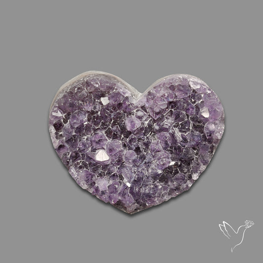 Buy Large Amethyst Druzy Heart Specimen N46425 Online at GemstonesForSale