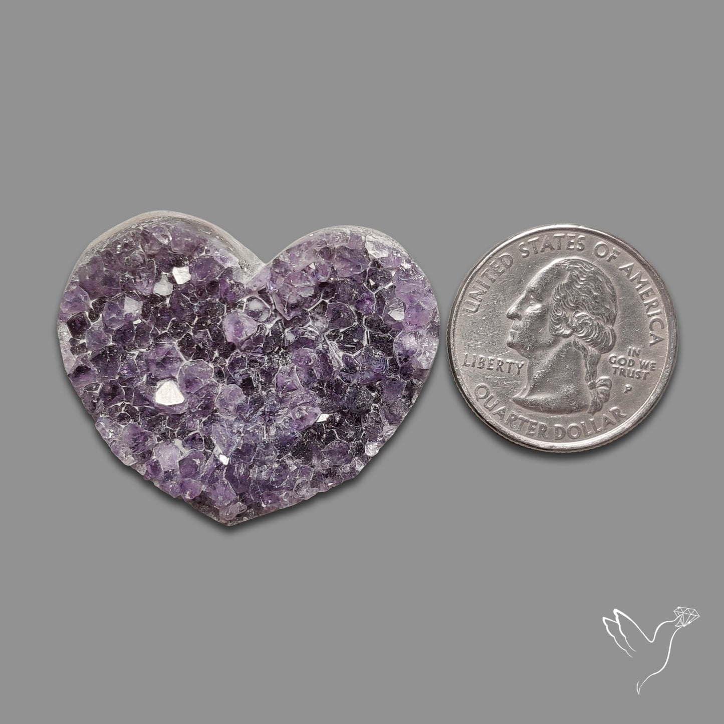Large Amethyst Druzy Heart Specimen