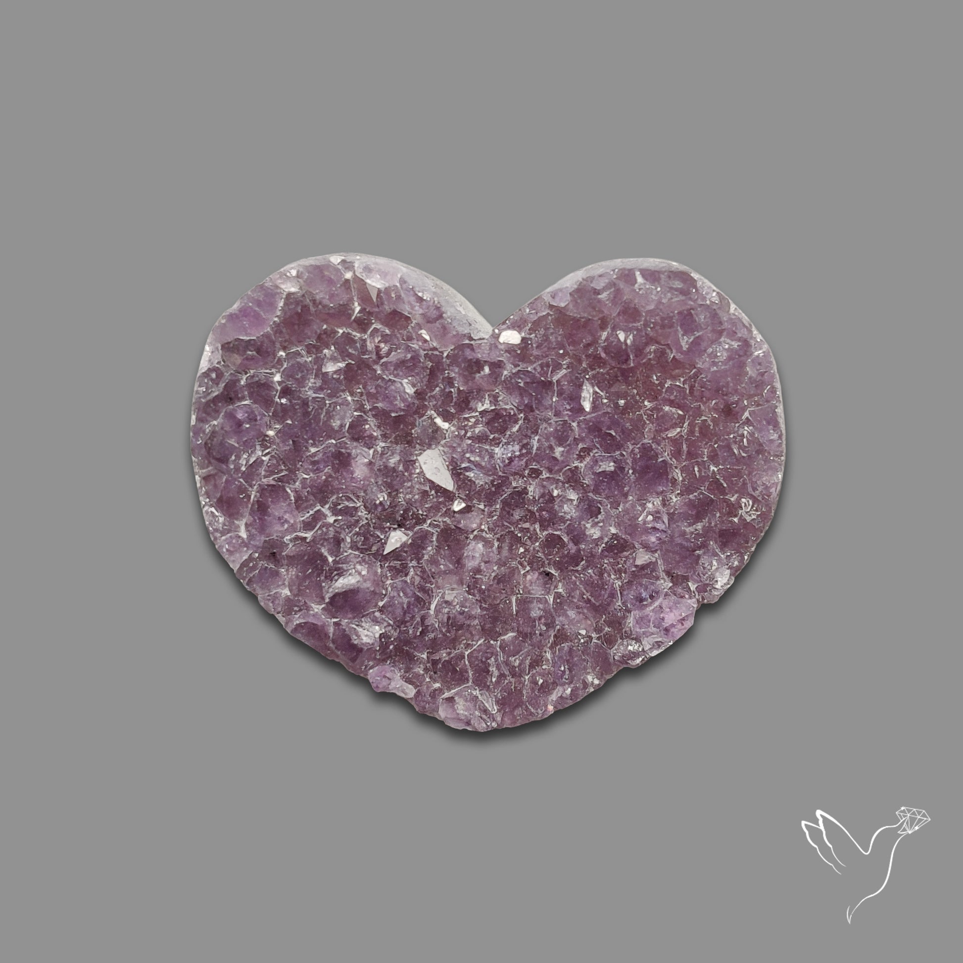 Buy Large Amethyst Druzy Heart Specimen N46426 Online at GemstonesForSale