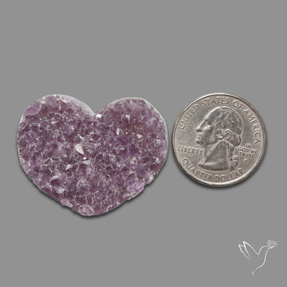 Large Amethyst Druzy Heart Specimen