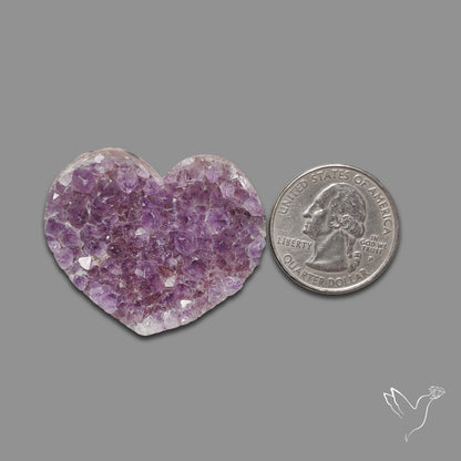Large Amethyst Druzy Heart Specimen
