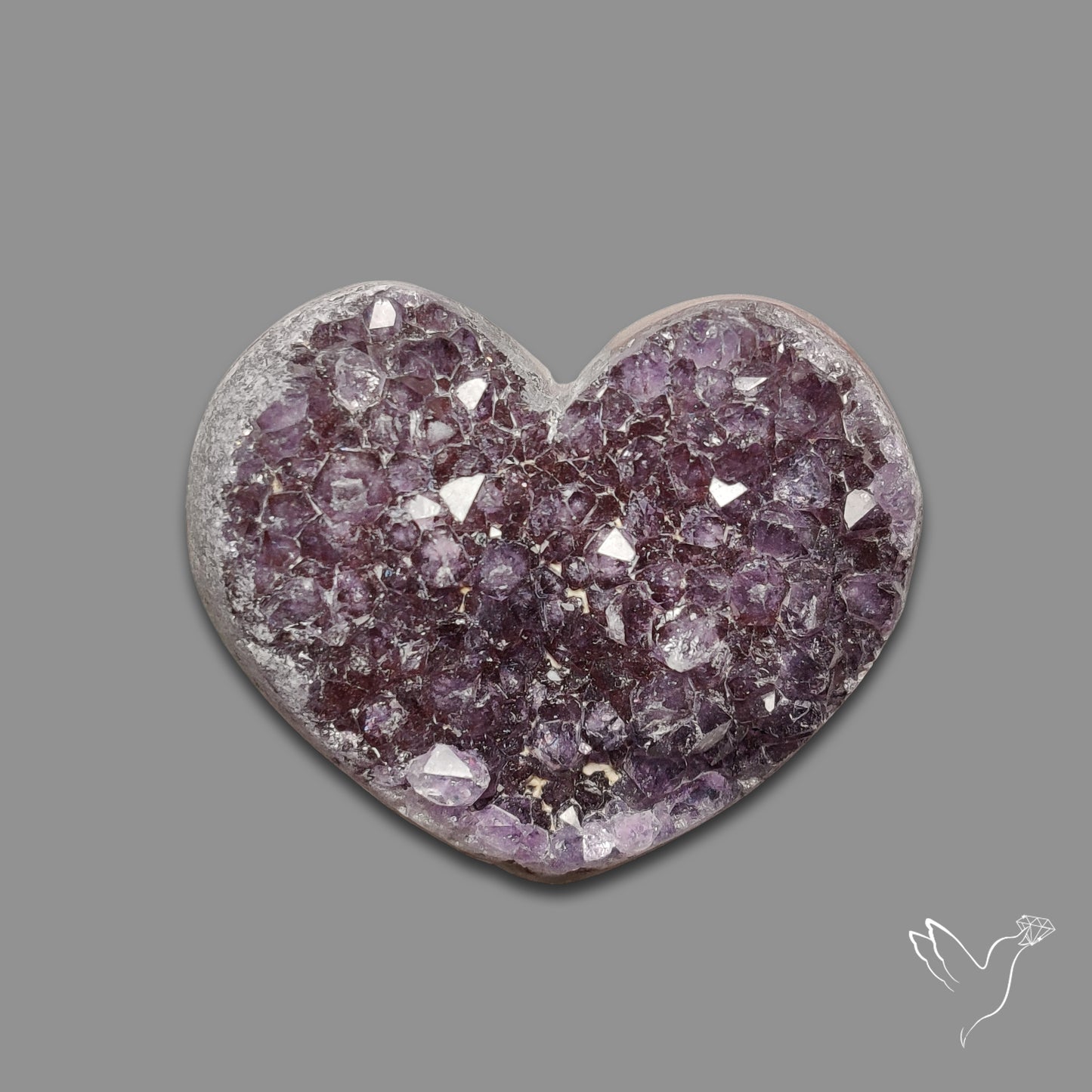 Buy Large Amethyst Druzy Heart Specimen N46431 Online at GemstonesForSale