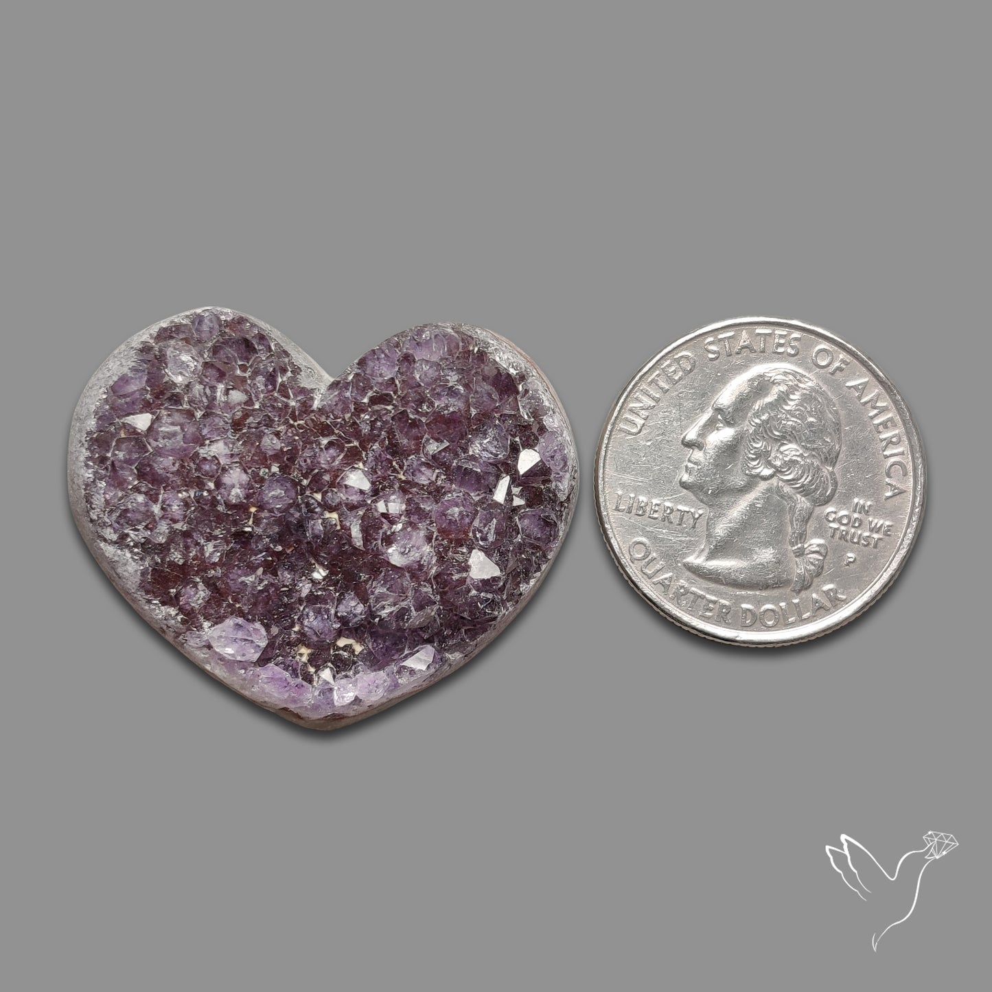 Large Amethyst Druzy Heart Specimen