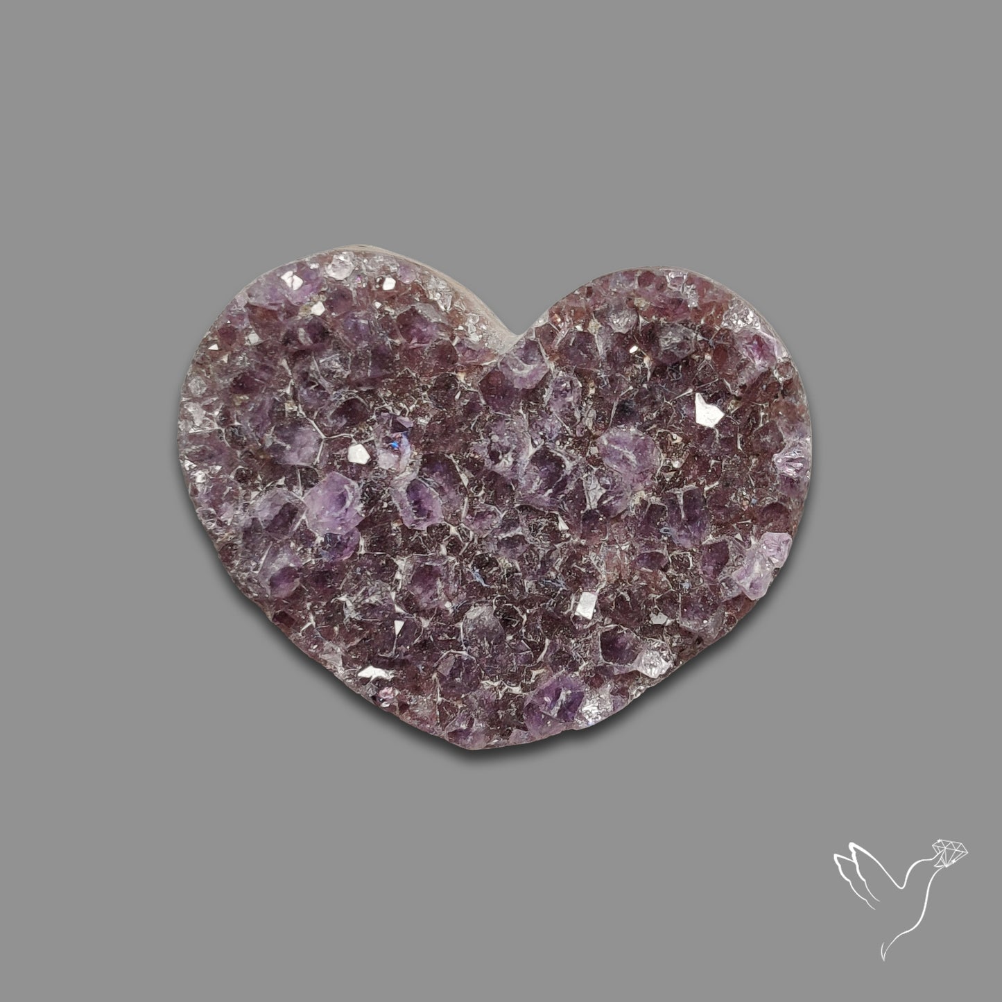 Buy Large Amethyst Druzy Heart Specimen N46432 Online at GemstonesForSale