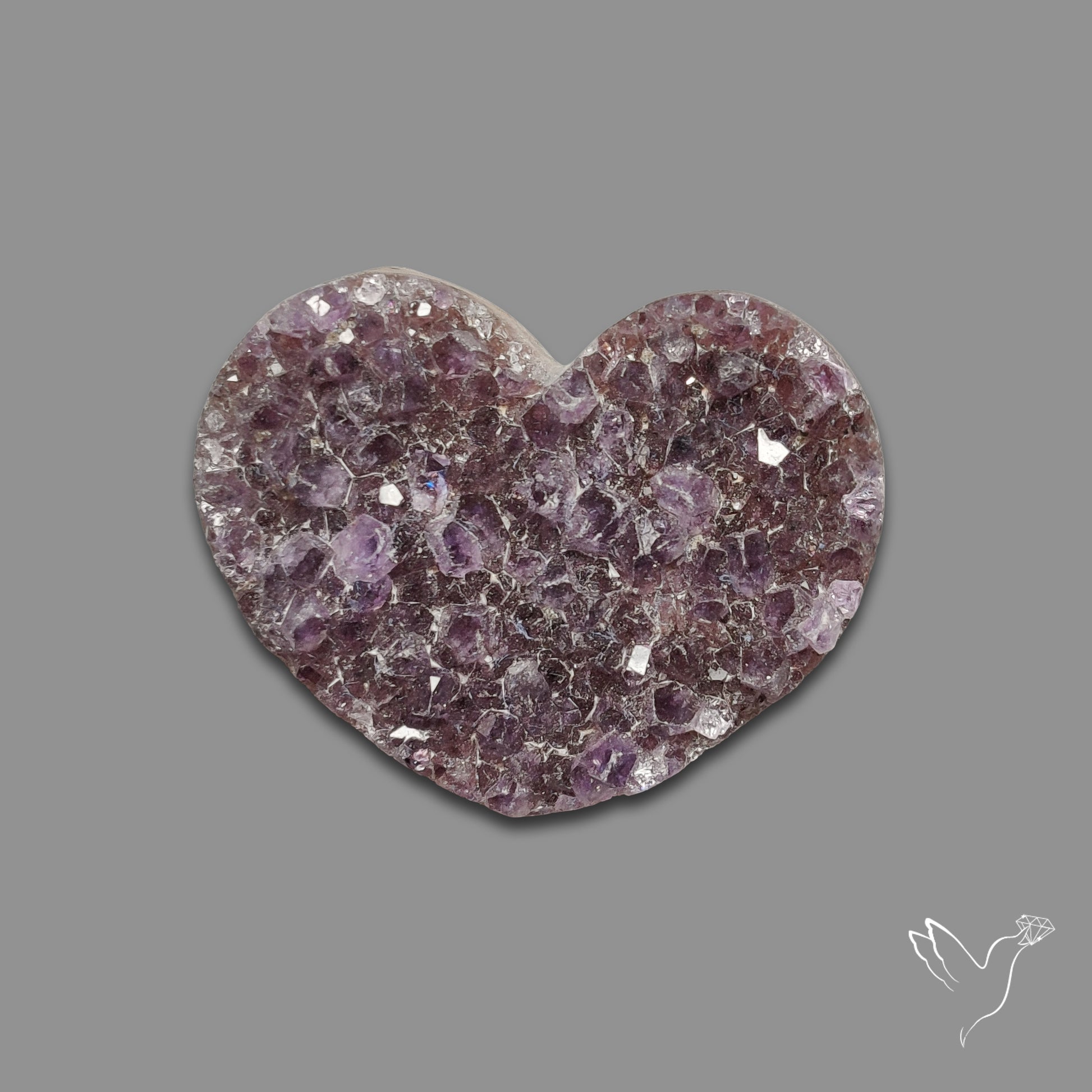Buy Large Amethyst Druzy Heart Specimen N46432 Online at GemstonesForSale