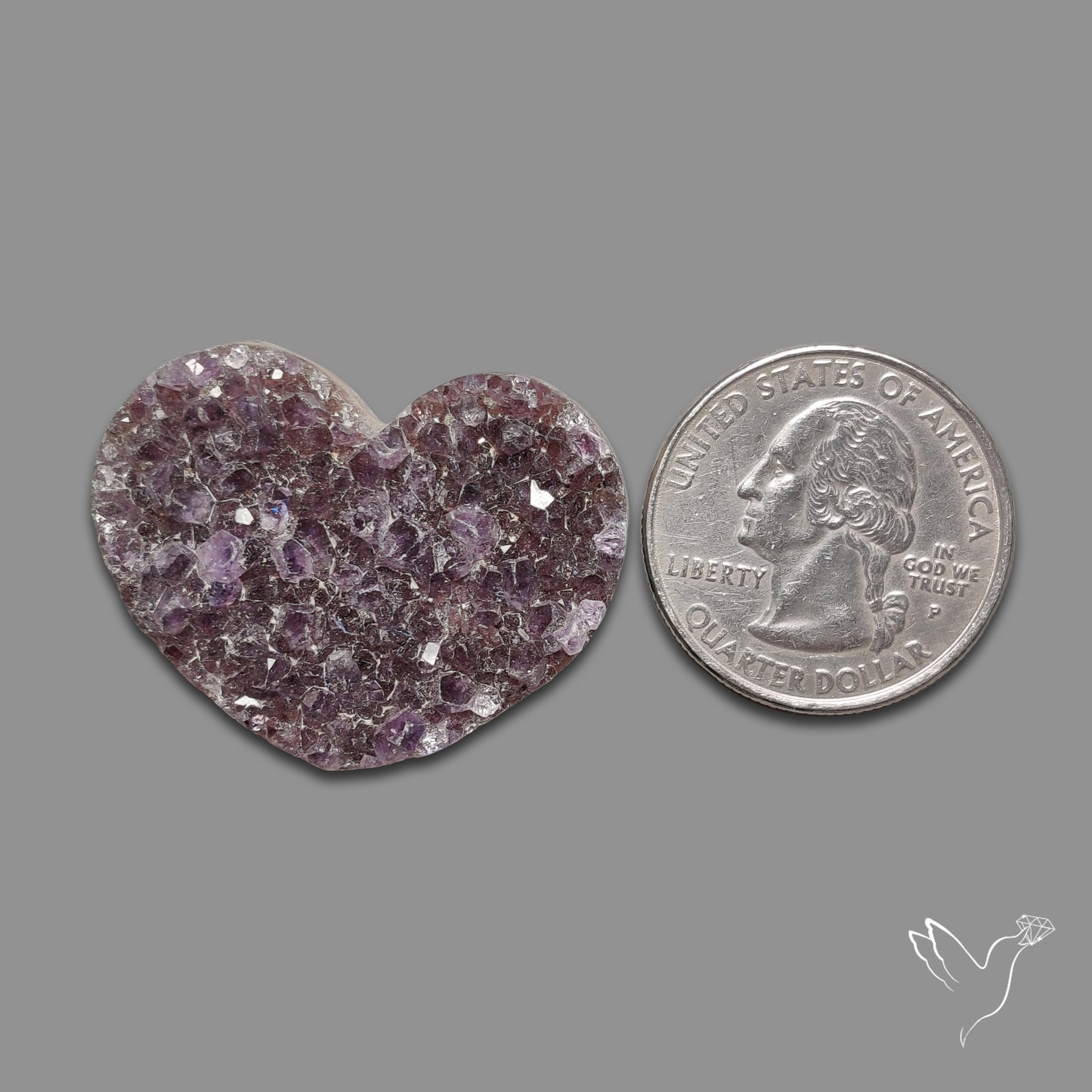 Large Amethyst Druzy Heart Specimen
