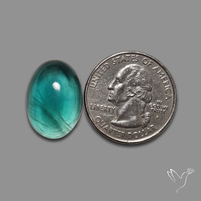 Belgian Teal Fluorite Cabochon