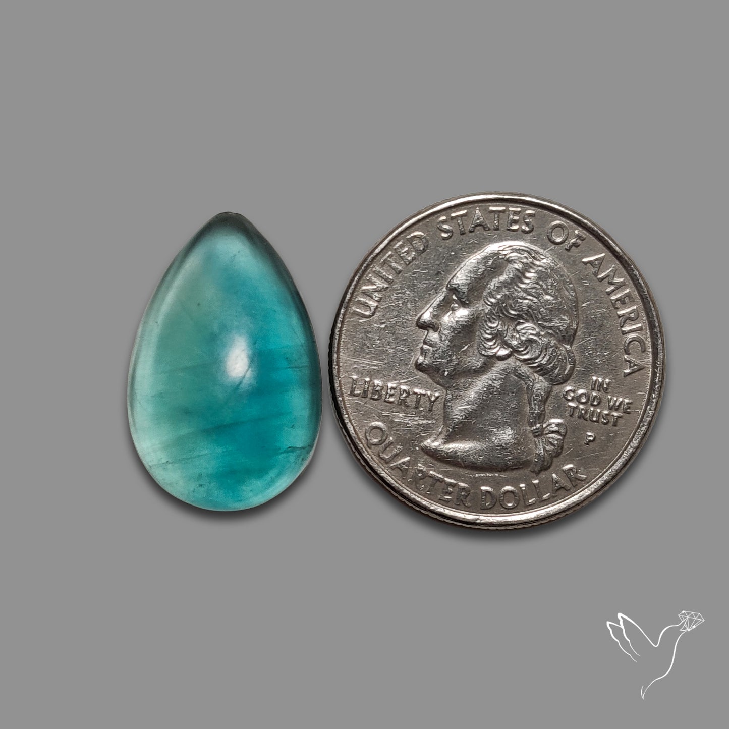Belgian Teal Fluorite Cabochon