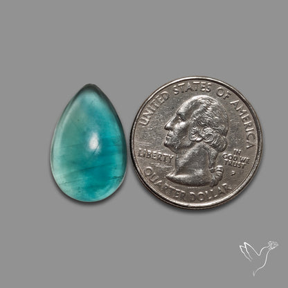 Belgian Teal Fluorite Cabochon