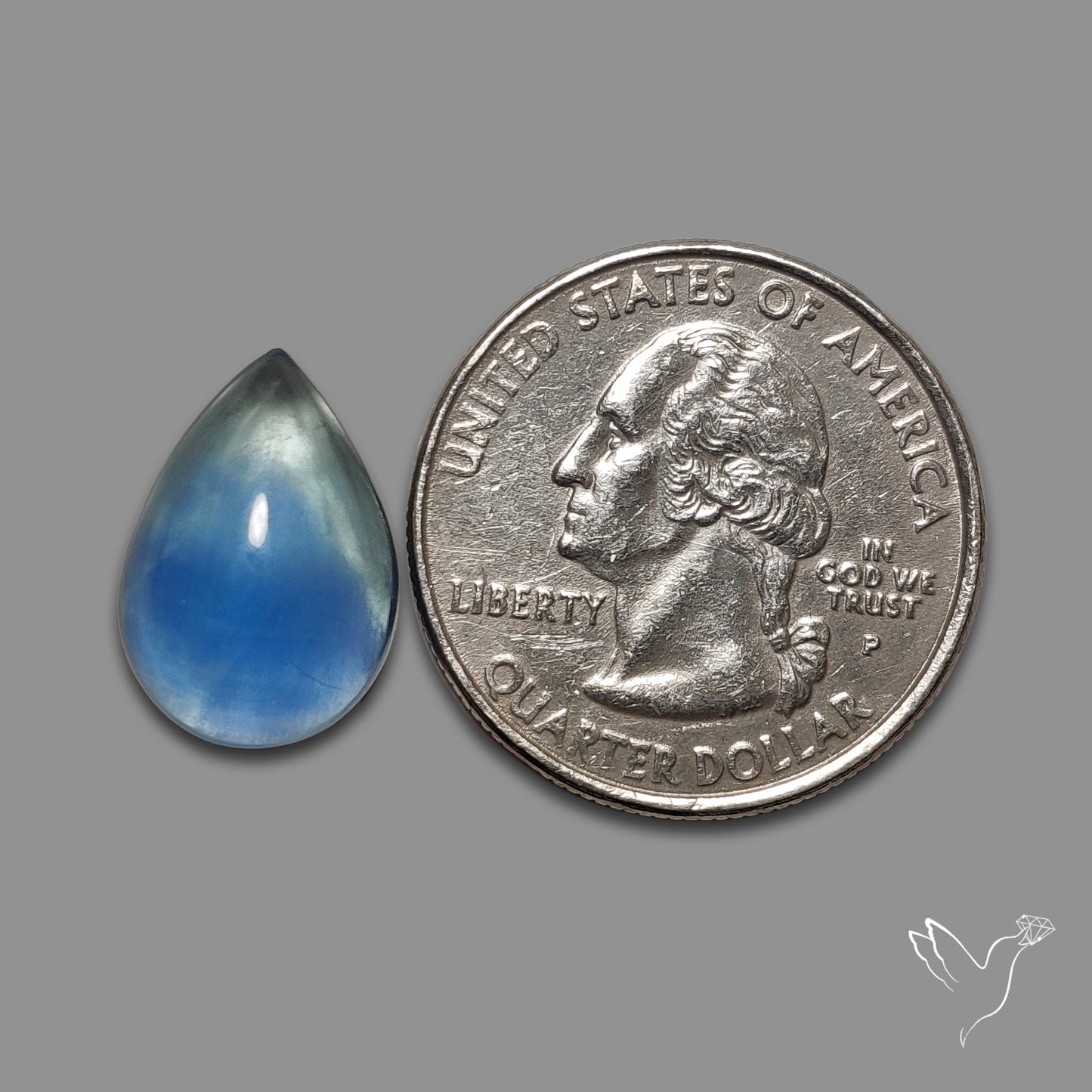 Belgian Teal Fluorite Cabochon