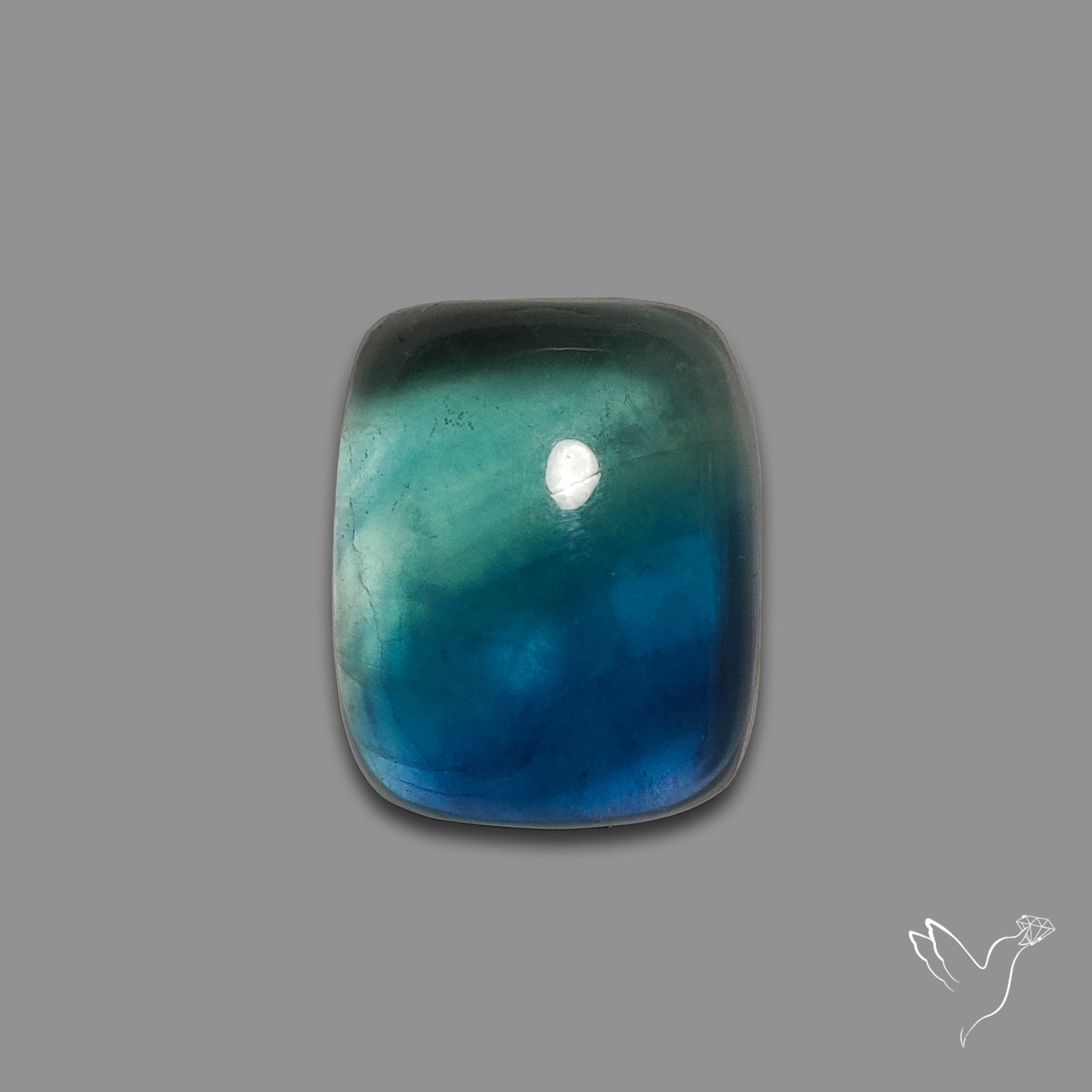Buy Belgian Teal Fluorite Cabochon N46442 Online at GemstonesForSale