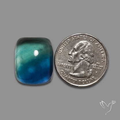 Belgian Teal Fluorite Cabochon