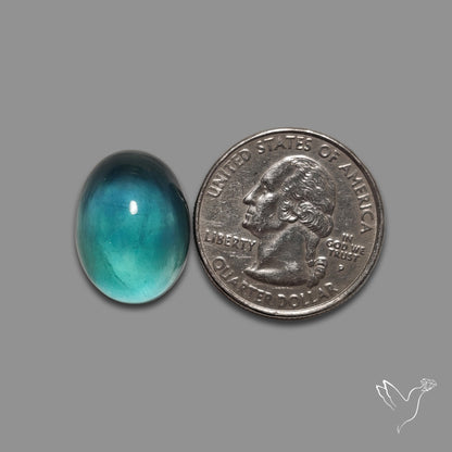 Belgian Teal Fluorite Cabochon