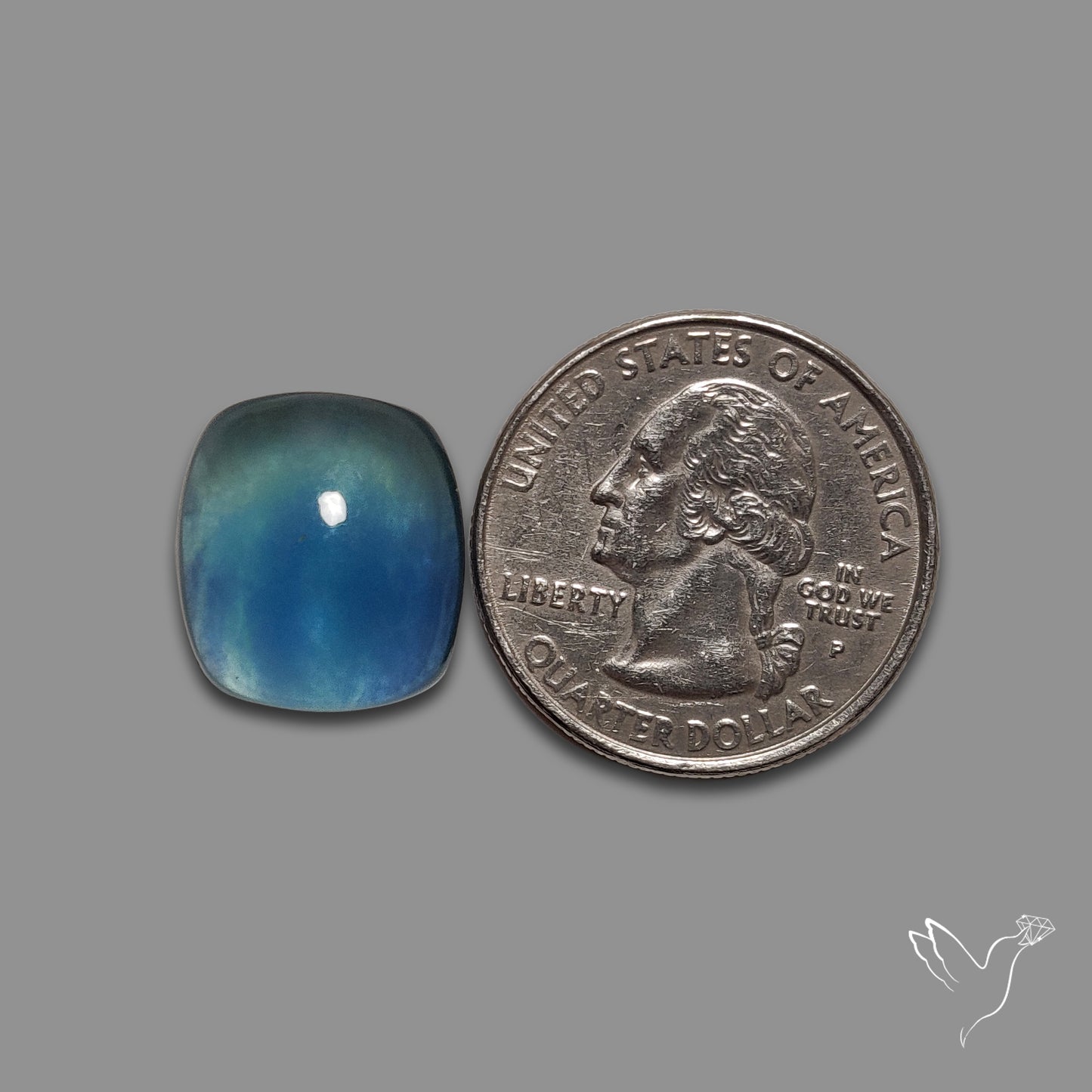 Belgian Teal Fluorite Cabochon