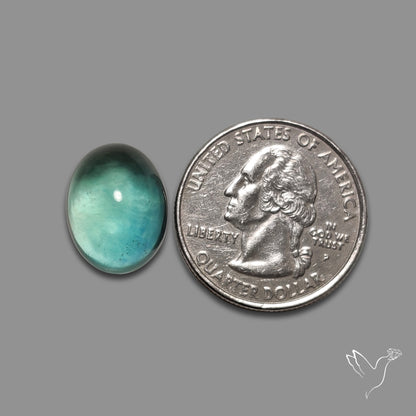 Belgian Teal Fluorite Cabochon