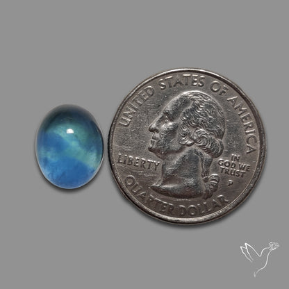 Belgian Teal Fluorite Cabochon