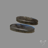 Blue Labradorite Cabochon Pair