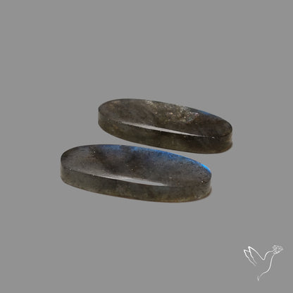 Blue Labradorite Cabochon Pair