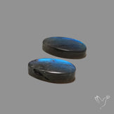 Blue Labradorite Cabochon Pair