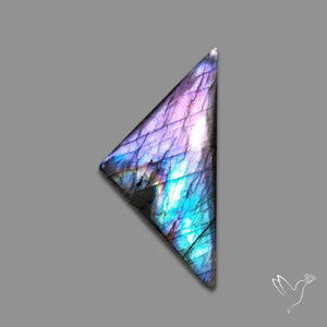 Bicolor Electric Blue & Purple Spectrolite Cabochon
