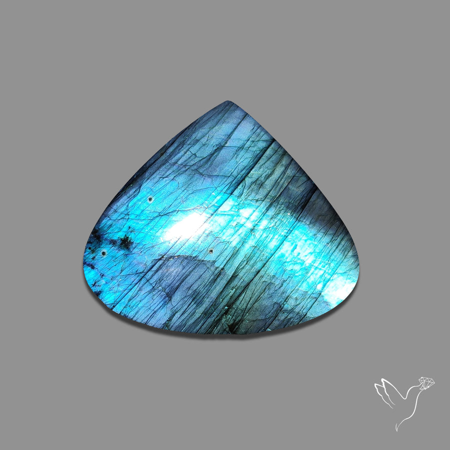 Electric Blue Spectrolite Cabochon