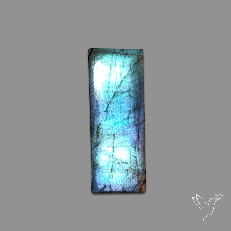 Electric Blue Spectrolite Cabochon