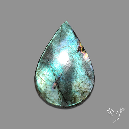 Buy Sea Green Spectrolite Cabochon N46513 Online at GemstonesForSale